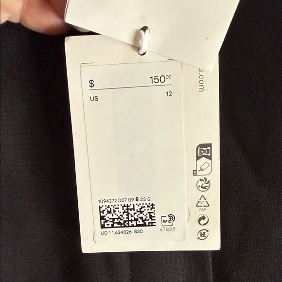 COS Women's Black 100% Wool Suit Pants Size EU Size 12 (Euro 44) Large) NWT - Picture 8 of 11